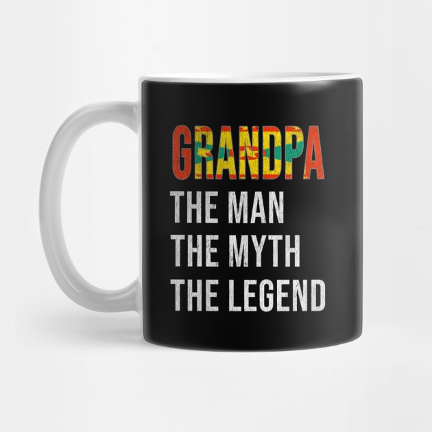 Grand Father Grenadan Grandpa The Man The Myth The Legend - Gift for Grenadan Dad With Roots From  Grenada by Country Flags